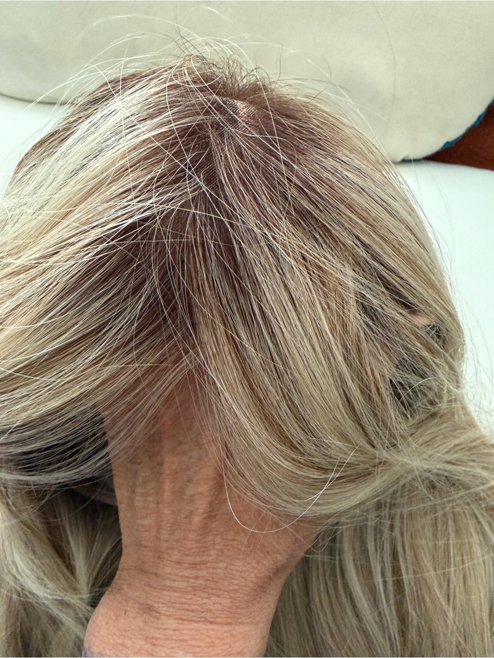 Belle Tress Women's Blonde Highlighted Synthetic Wig - Natural Light Blonde